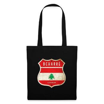Bisharri Lebanon coat of arms flags design - Tote Bag - black - Front