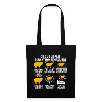 mon temps libre élever des moutons - Sac en tissu - noir - Devant
