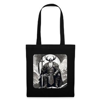 Proud Viking with Horns Helmet - Tote Bag - black - Front