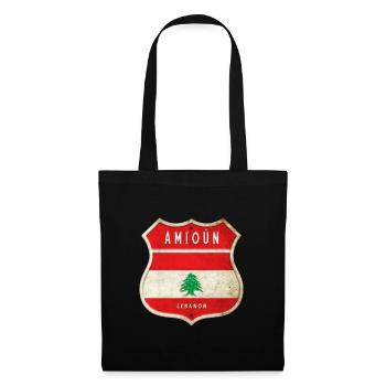 Amioun Lebanon coat of arms flags design - Tote Bag - black - Front