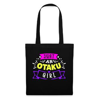 Otaku Manga Anime Déclaration Coeur Fille Japonaise - Sac en tissu - noir - Devant