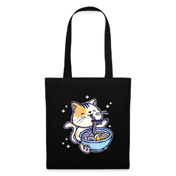 Ramen Anime Manga Comic Cat Animation Japan - Tote Bag - black - Front