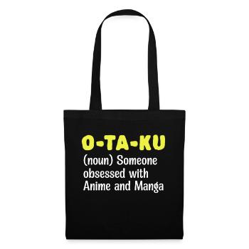 Manga Comic Anime Déclaration Japonaise Otaku - Sac en tissu - noir - Devant