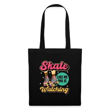 design de patins à roulettes - Sac en tissu - noir - Devant
