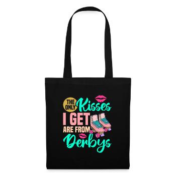 design de patins à roulettes - Sac en tissu - noir - Devant