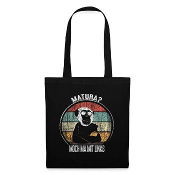 Matura Humor Retro Affe Design - Stoffbeutel - Schwarz - Vorne