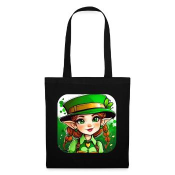 Saint Patrick’s Day Irish Leprechaun Leprechaun Girl - Sac en tissu - noir - Devant