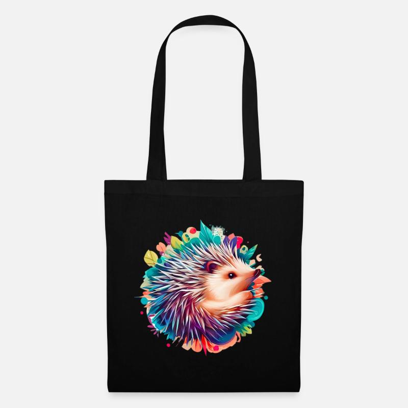 Igel - Stoffbeutel - Schwarz