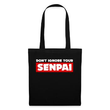 Senpai Anime Japanese Statement Manga Animation - Tote Bag - black - Front
