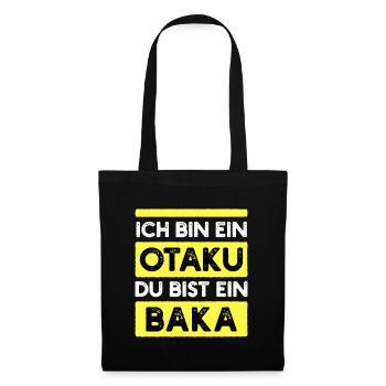 Otaku Statement Manga Animation Japan Anime Baka - Stoffbeutel - Schwarz - Vorne