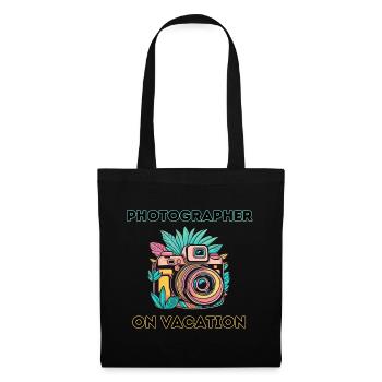 Photographe en vacances - Sac en tissu - noir - Devant