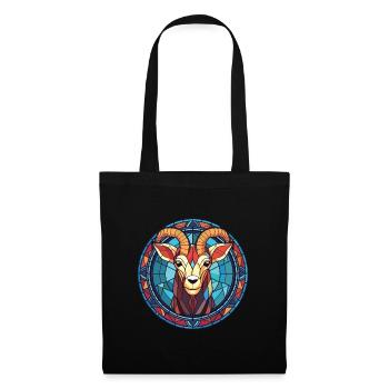Goat Colorful Watercolor Animal Pet Illustration - Tote Bag - black - Front