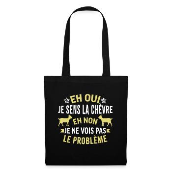Eh oui je sens la chèvre - Sac en tissu - noir - Devant