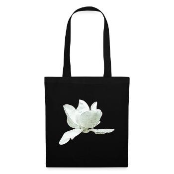 Ideen Muttertag, Magnolie seitlich - Stoffbeutel - Schwarz - Vorne