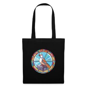 Pigeon Colorful Watercolor Animal Pet Illustration - Tote Bag - black - Front