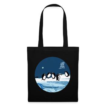 Charming Penguin Adventure - Découvrez le froid - Sac en tissu - noir - Devant