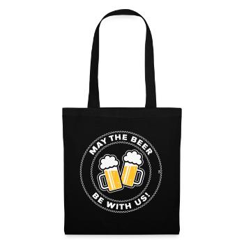May The Beer Be With Us! (Spruch / 3C / NEG) - Stoffbeutel - Schwarz - Vorne