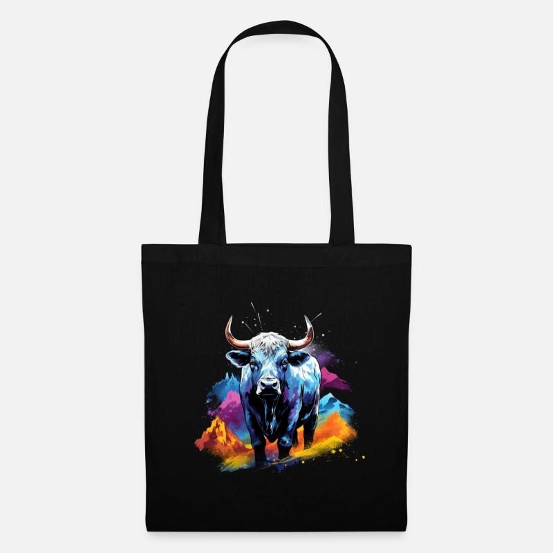 Eringer, vache d'hérens suisse - Sac en tissu - noir