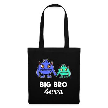 Déclaration de frère et de sœur Brother Heart Bro Big Brother - Sac en tissu - noir - Devant