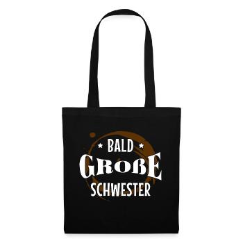 Großer Bruder Sis Statement Geschwisterliebe - Stoffbeutel - Schwarz - Vorne