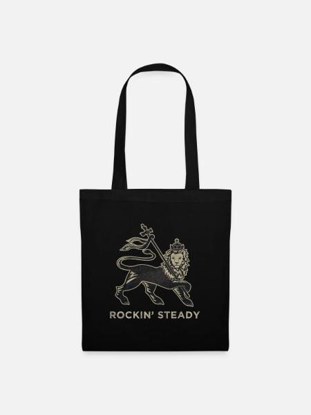 Rockin' Steady Lion of Judah design by Skashirts - Stoffbeutel - Schwarz