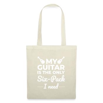 Streicher und Sixpacks: Die Gitarre zelebrieren - Stoffbeutel - Natur - Vorne