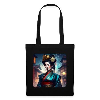 Stolze moderne Geisha - Stoffbeutel - Schwarz - Vorne