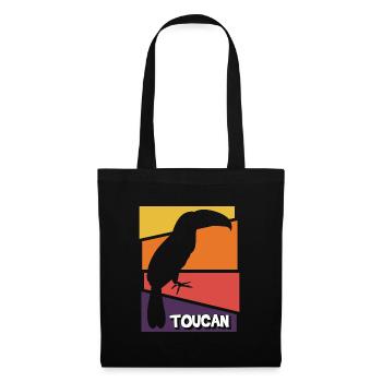 Jungle de vacances aux oiseaux - Sac en tissu - noir - Devant