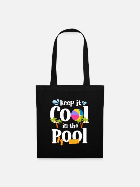 Pool Pool Party Schwimmer Freizeit - Stoffbeutel - Schwarz