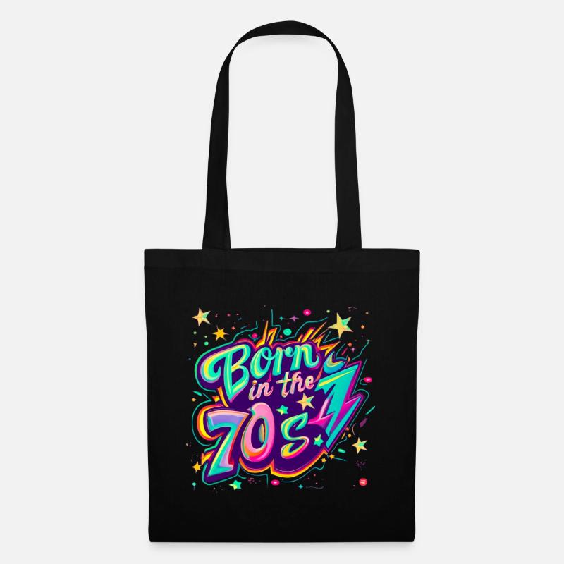 Born in the 70s - Stoffbeutel - Schwarz