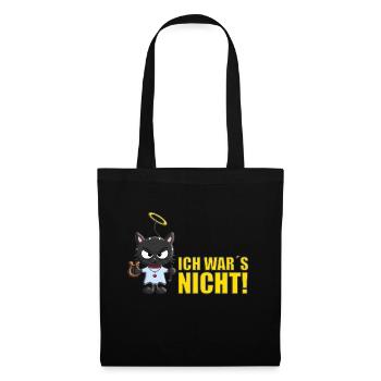 ENGEL - KATZE - KATER - ICH WAR´S NICHT! - Stoffbeutel - Schwarz - Vorne