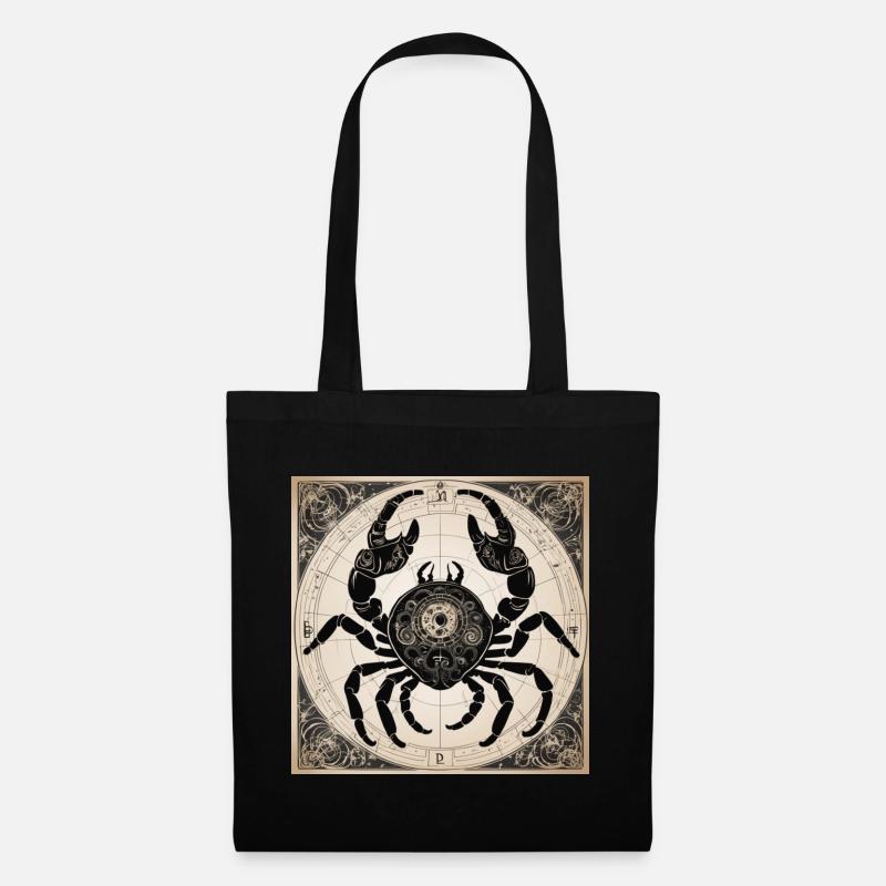 Zodiac Cancer - Stoffbeutel - Schwarz