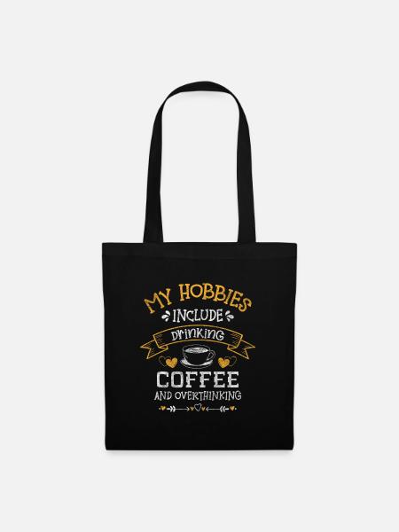 Kaffee Espresso Cappuccino Milch - Stoffbeutel - Schwarz