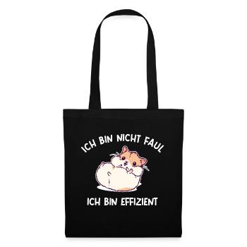 Haustiere Hamster Statement Lieblingstier Heimtier - Stoffbeutel - Schwarz - Vorne
