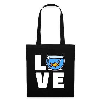 Goldfish Aquarium Saying Pets Favorite Animal - Tote Bag - black - Front