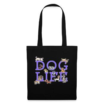 Chien animal préféré chiot animaux de compagnie jouet en peluche - Sac en tissu - noir - Devant