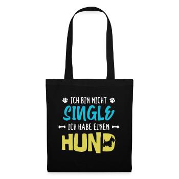 Hund Statement Haustiere Kuscheltier Lieblingstier - Stoffbeutel - Schwarz - Vorne