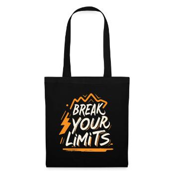 Sports gift 'Break your limits', motivation - Tote Bag - black - Front