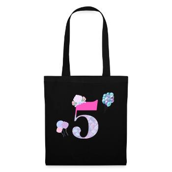5e anniversaire sirène - Sac en tissu - noir - Devant