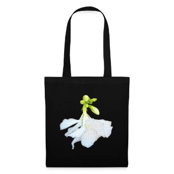 oleanderblüte unten, geschenke frauen - Stoffbeutel - Schwarz - Vorne