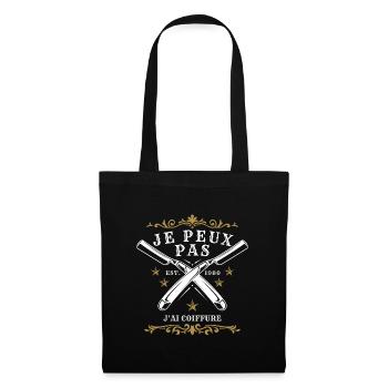 J'ai peux pas j'ai coiffure - Sac en tissu - noir - Devant