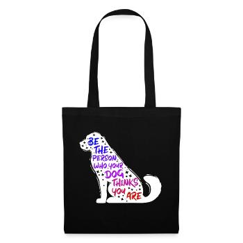 Dog Pets Statement Animal préféré - Sac en tissu - noir - Devant