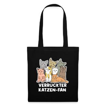 Knuddeltier Haustiere Katze Heimtier Statement - Stoffbeutel - Schwarz - Vorne