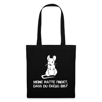 Lap Animal Rat Statement Animaux de compagnie - Sac en tissu - noir - Devant