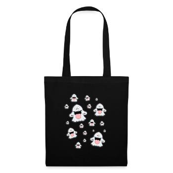 GESPENSTER - GEISTER - HALLOWEEN - KINDER - BABYS - Stoffbeutel - Schwarz - Vorne