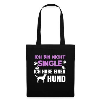 Lieblingstier Hund Statement Kuscheltier Haustiere - Stoffbeutel - Schwarz - Vorne