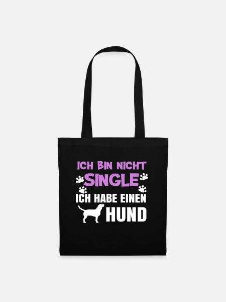 Lieblingstier Hund Statement Kuscheltier Haustiere - Stoffbeutel - Schwarz