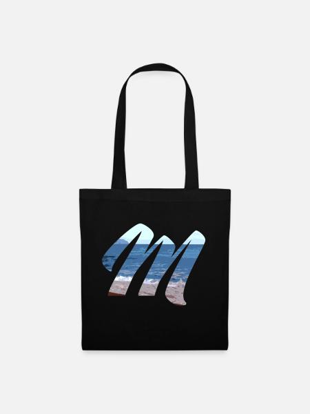 Meereswellen Kunst Design - Stoffbeutel - Schwarz