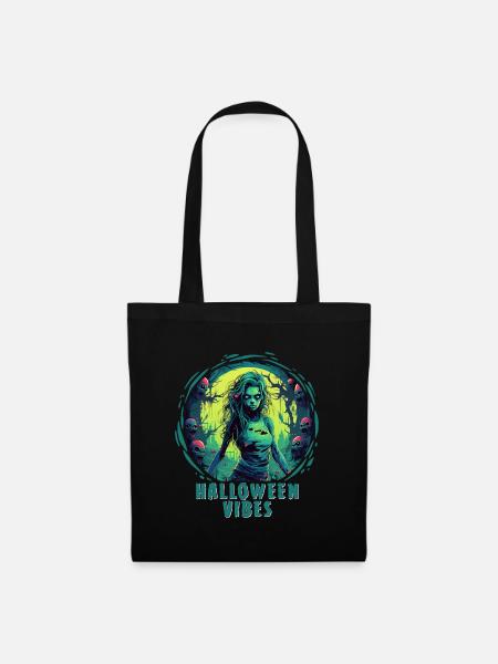 Halloween Gruseliger Horror Zombie - Stoffbeutel - Schwarz