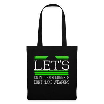 déclaration d’amour cadeau cadeau idée anti guerre oiseau - Sac en tissu - noir - Devant